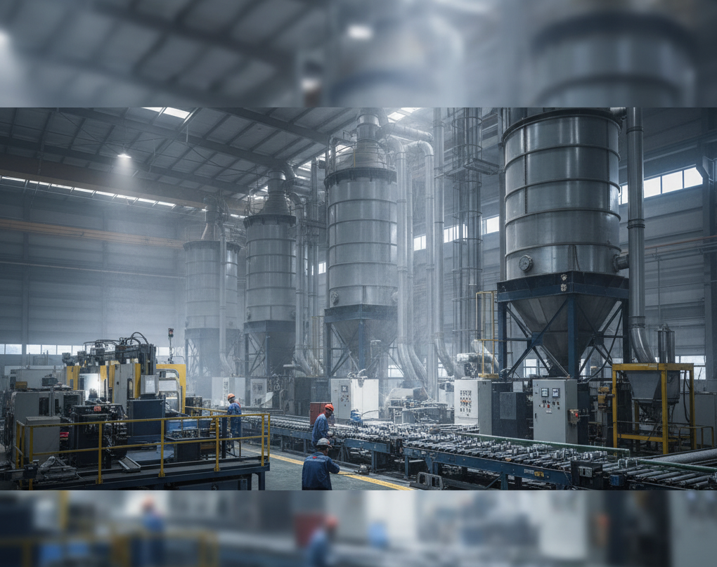 نقش سیستم هوای فشرده در عملکرد بگ فیلتر پالس جت